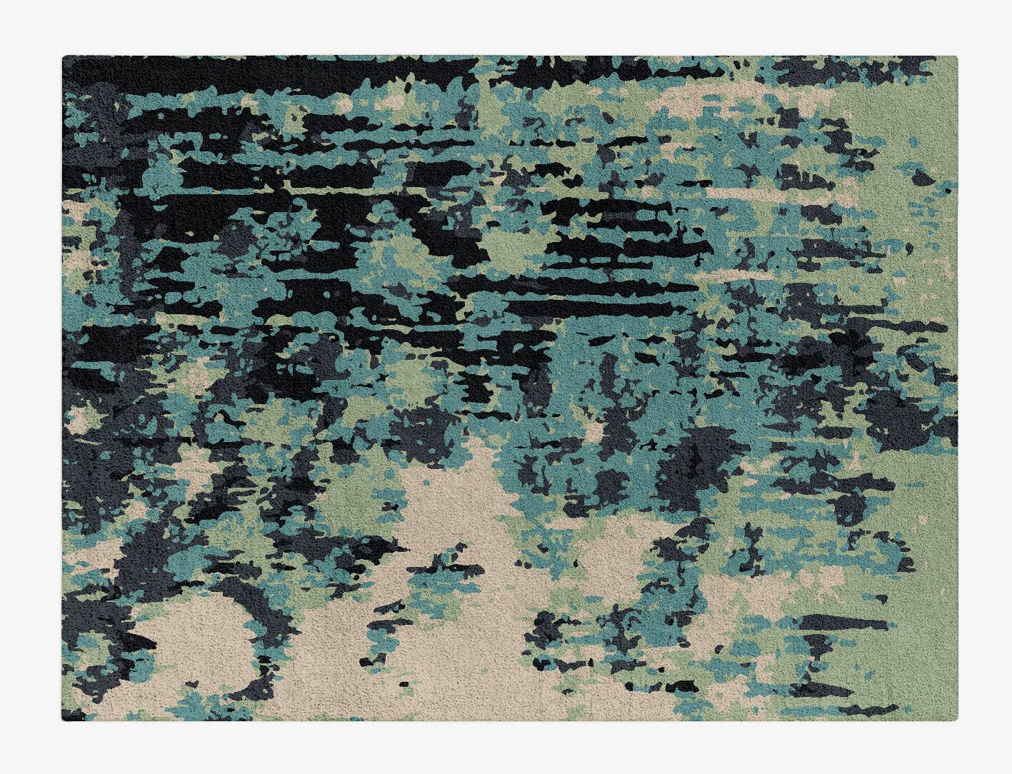 Seabed Surface Art Rectangle Hand Tufted Pure Wool Custom Rug by Rug Artisan