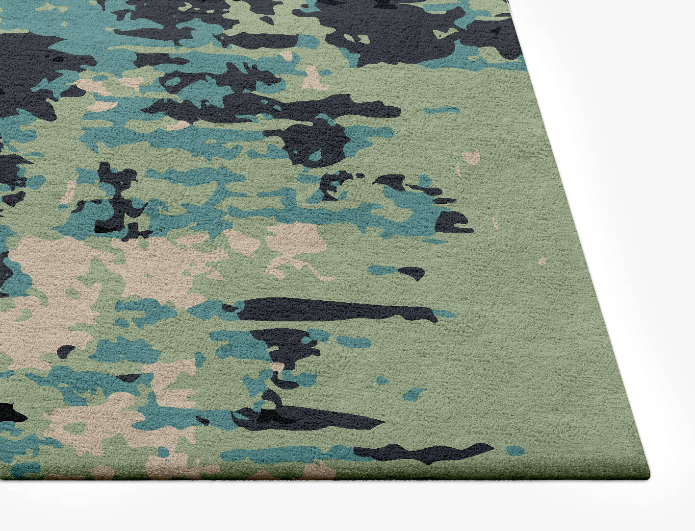 Seabed Surface Art Rectangle Hand Tufted Pure Wool Custom Rug by Rug Artisan