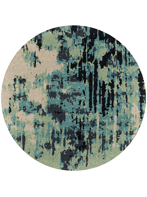 Seabed Surface Art Round Hand Tufted Pure Wool Custom Rug by Rug Artisan