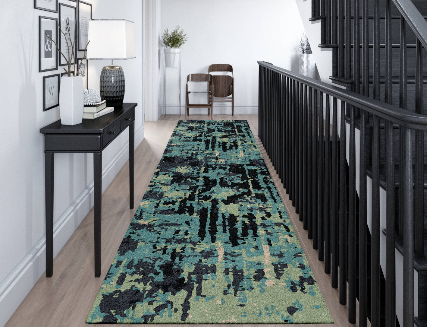 Seabed Surface Art Runner Hand Tufted Pure Wool Custom Rug by Rug Artisan