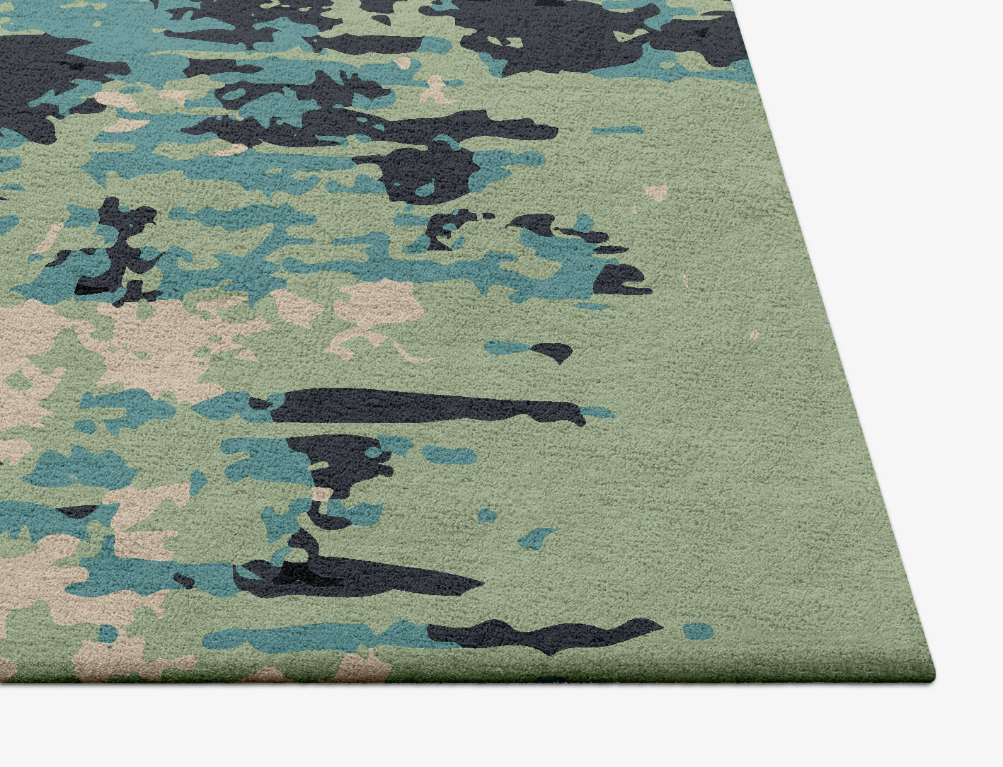Seabed Surface Art Square Hand Tufted Pure Wool Custom Rug by Rug Artisan