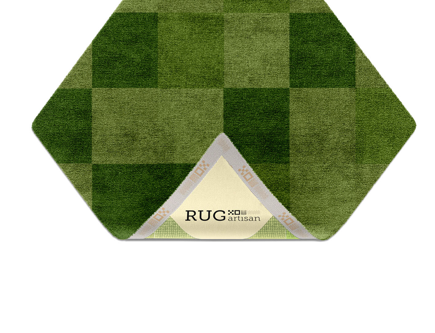 Seahorse Geometric Diamond Hand Knotted Bamboo Silk Custom Rug by Rug Artisan