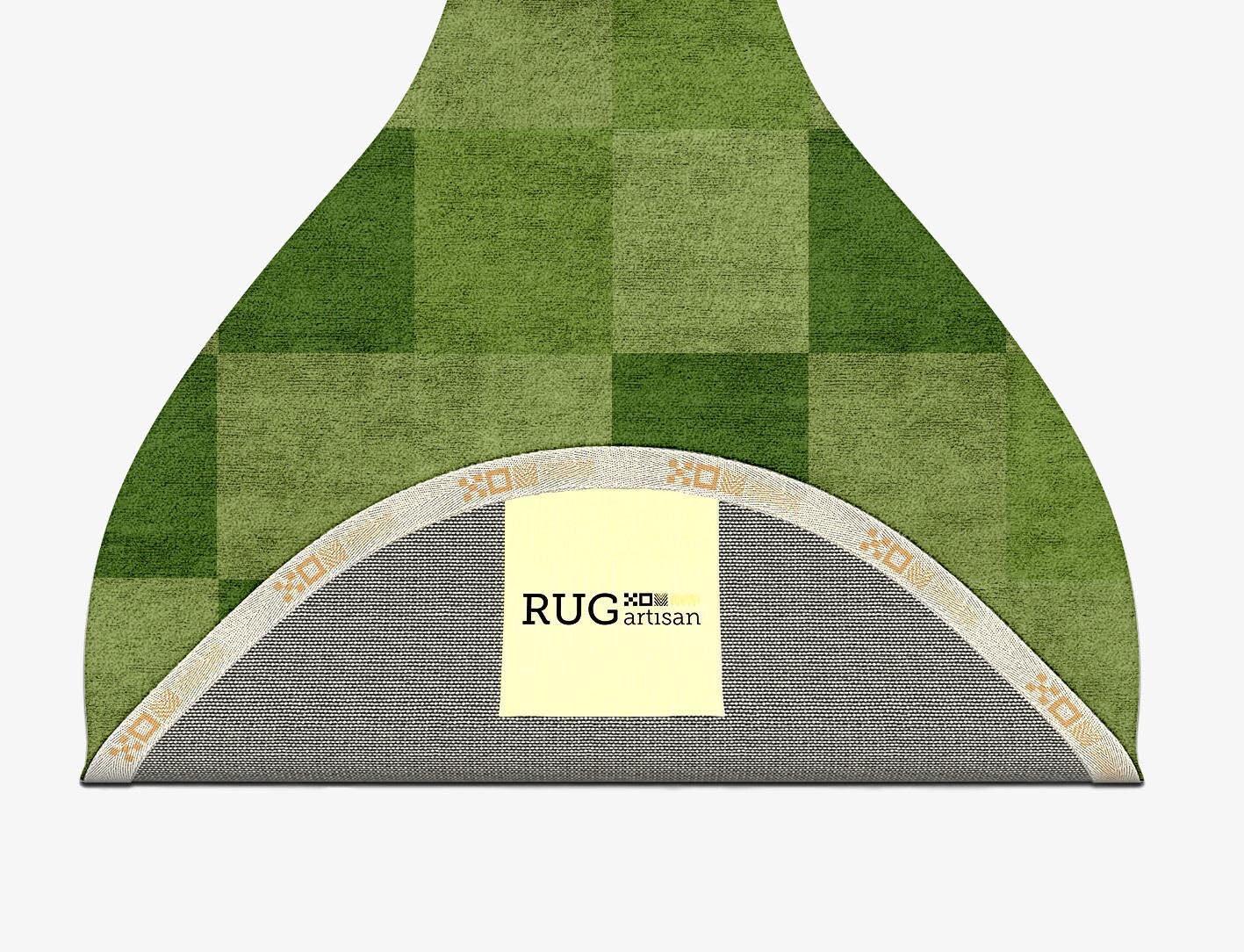 Seahorse Geometric Drop Hand Tufted Bamboo Silk Custom Rug by Rug Artisan