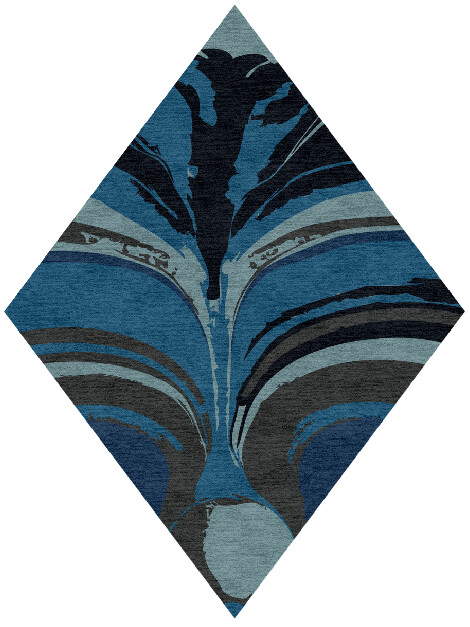 Seamount Modern Art Diamond Hand Knotted Tibetan Wool Custom Rug by Rug Artisan