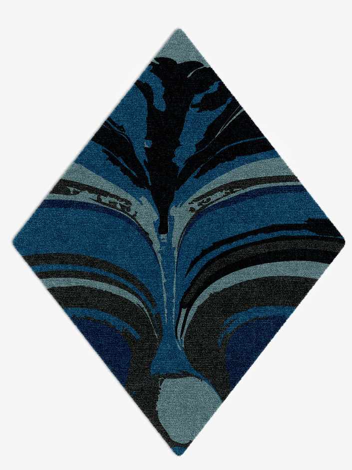 Seamount Modern Art Diamond Hand Knotted Tibetan Wool Custom Rug by Rug Artisan