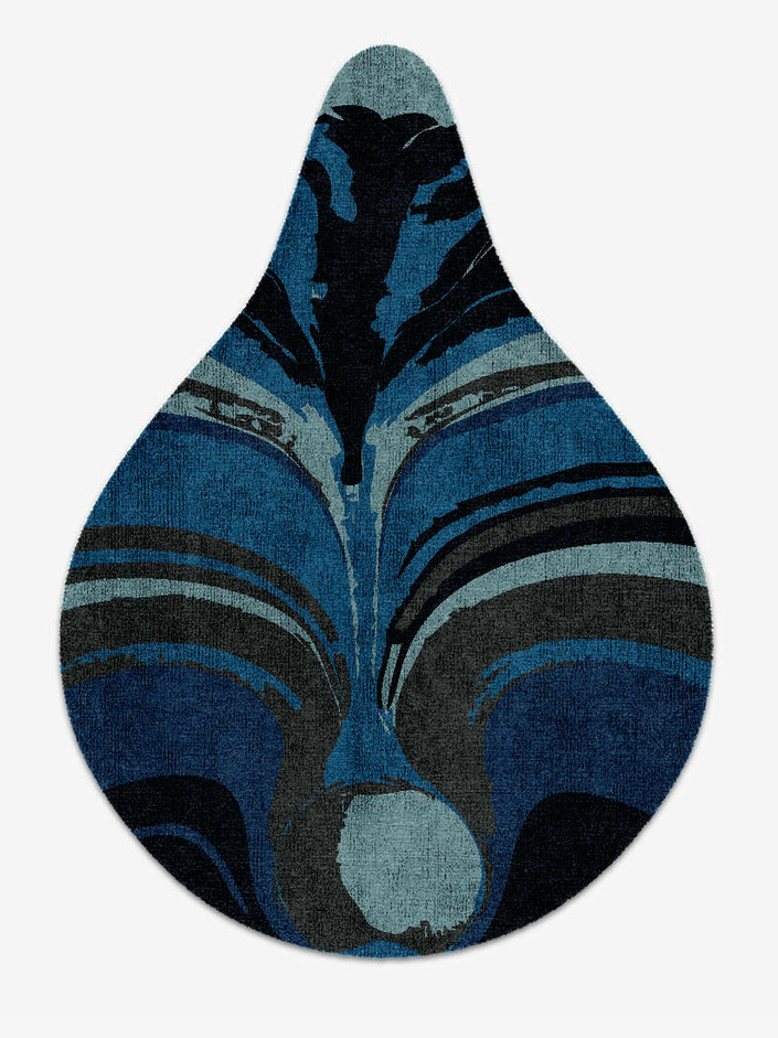 Seamount Modern Art Drop Hand Knotted Bamboo Silk Custom Rug by Rug Artisan