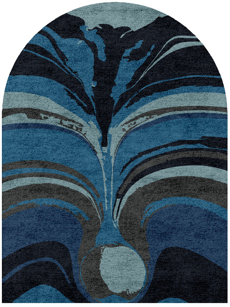 Seamount Modern Art Arch Hand Tufted Bamboo Silk Custom Rug by Rug Artisan