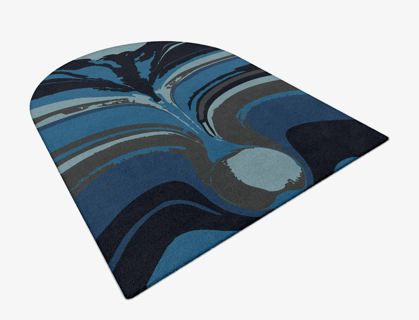 Seamount Modern Art Arch Hand Tufted Pure Wool Custom Rug by Rug Artisan