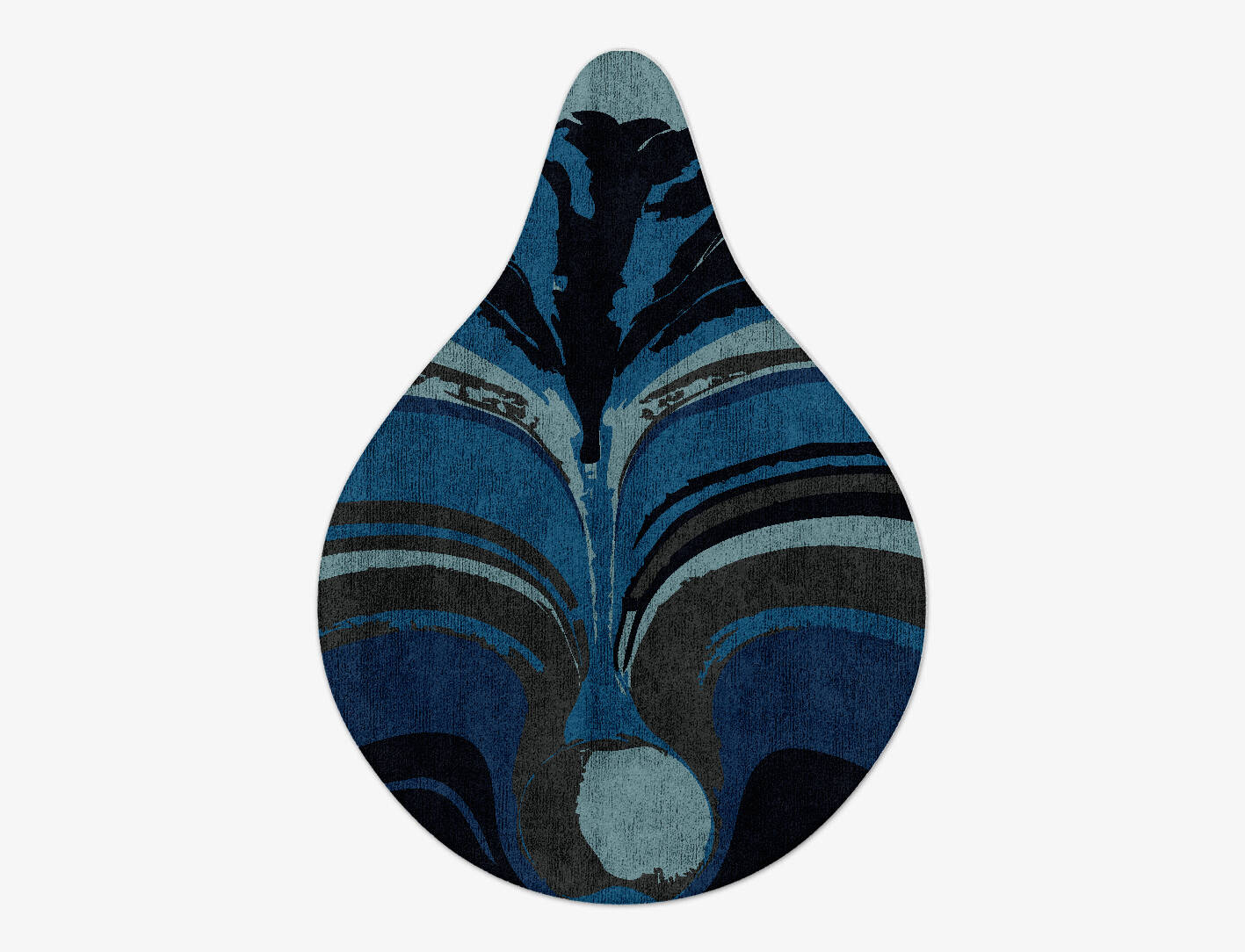 Seamount Modern Art Drop Hand Tufted Bamboo Silk Custom Rug by Rug Artisan