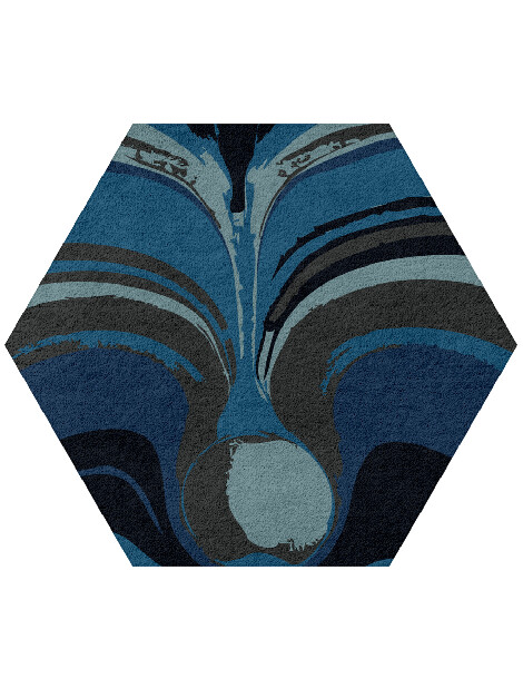 Seamount Modern Art Hexagon Hand Tufted Pure Wool Custom Rug by Rug Artisan