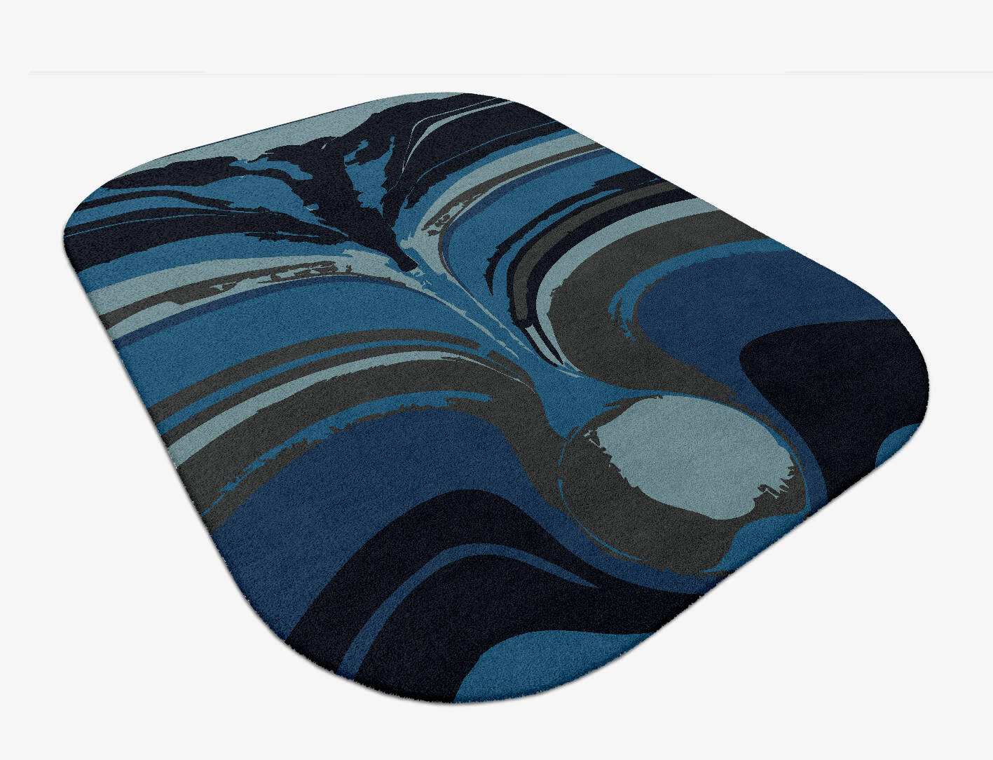 Seamount Modern Art Oblong Hand Tufted Pure Wool Custom Rug by Rug Artisan