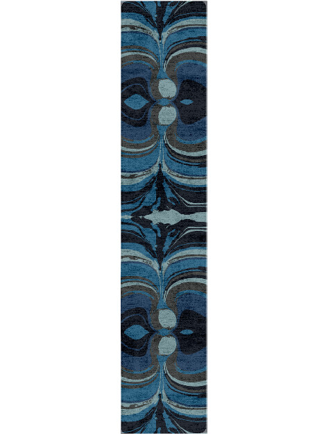 Seamount Modern Art Runner Hand Tufted Bamboo Silk Custom Rug by Rug Artisan