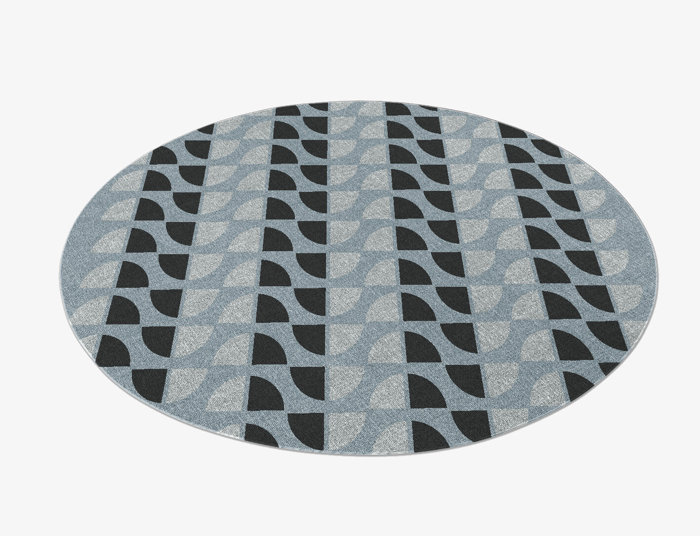Sectors Geometric Round Flatweave New Zealand Wool Custom Rug by Rug Artisan