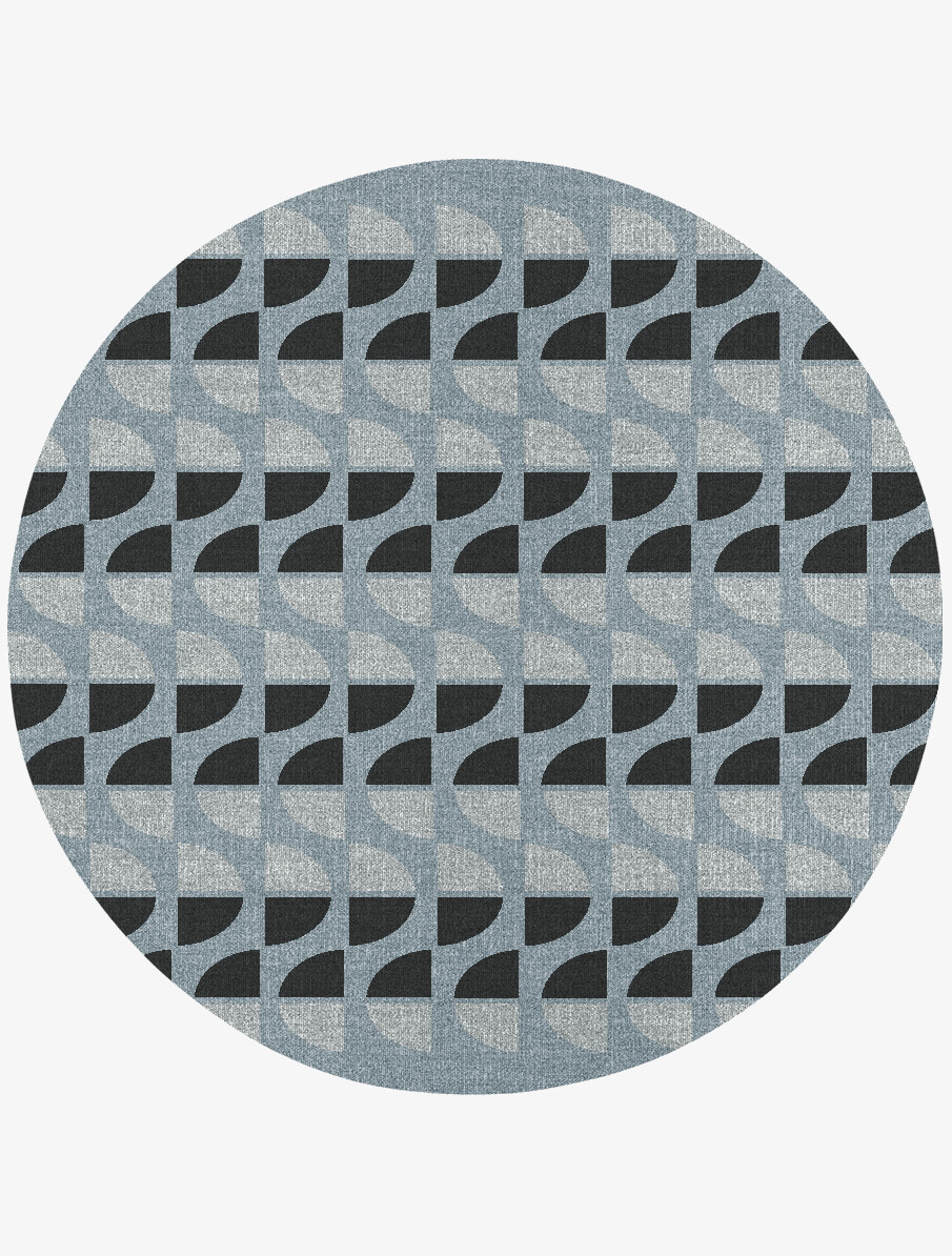 Sectors Geometric Round Flatweave New Zealand Wool Custom Rug by Rug Artisan