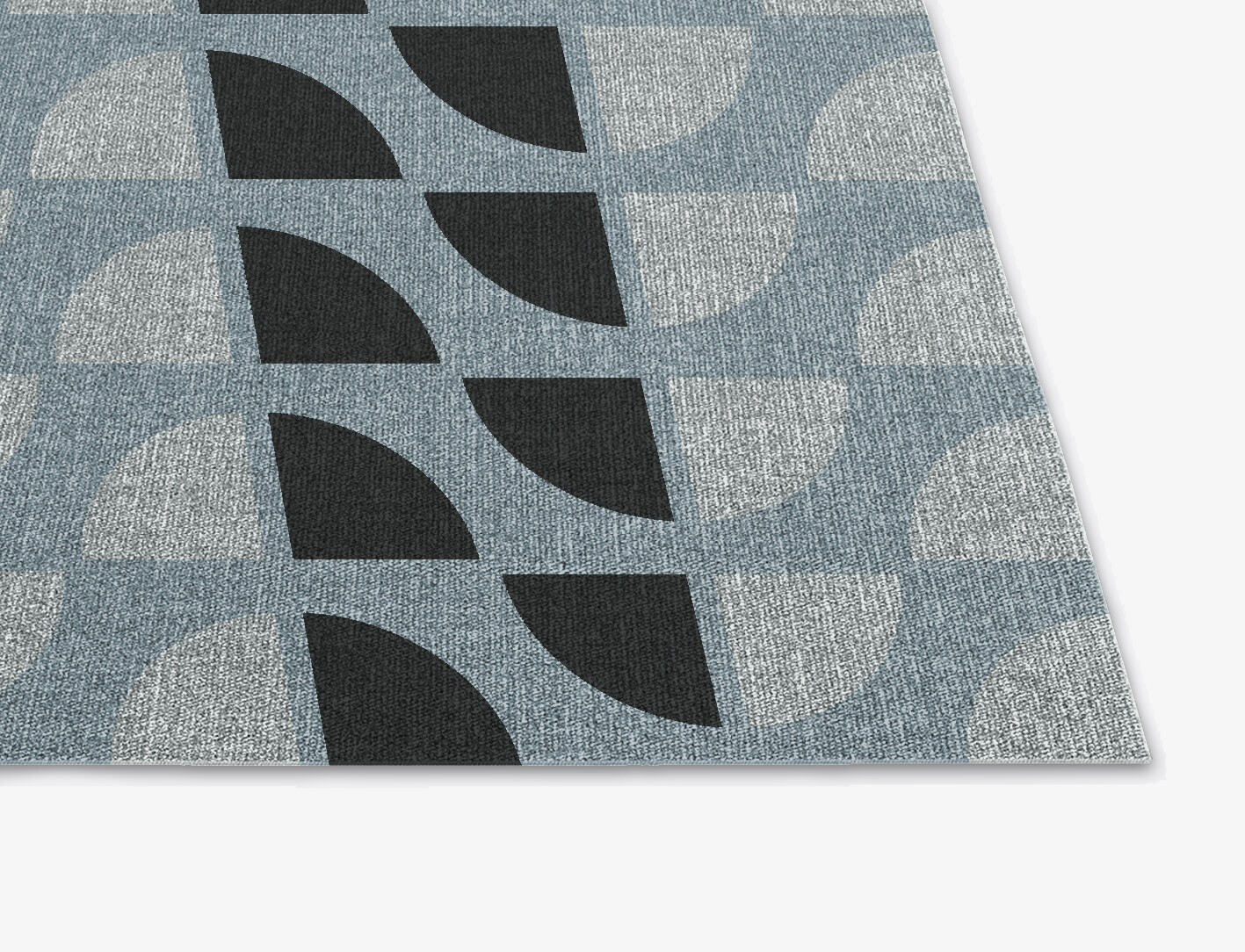 Sectors Geometric Square Flatweave New Zealand Wool Custom Rug by Rug Artisan