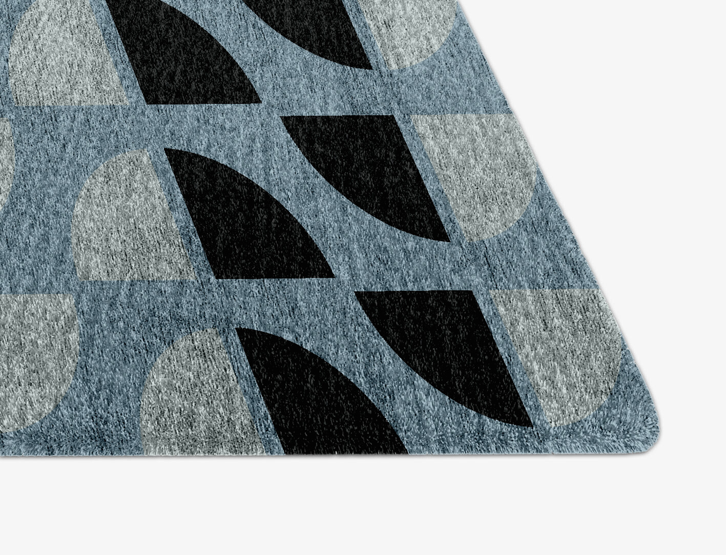 Sectors Geometric Arch Hand Knotted Bamboo Silk Custom Rug by Rug Artisan