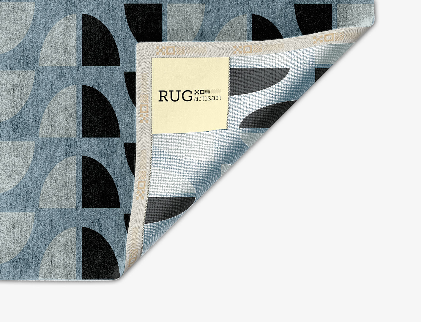 Sectors Geometric Arch Hand Knotted Bamboo Silk Custom Rug by Rug Artisan