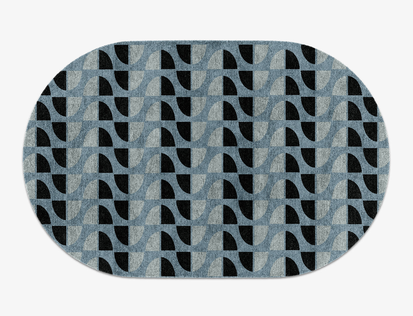 Sectors Geometric Capsule Hand Knotted Bamboo Silk Custom Rug by Rug Artisan
