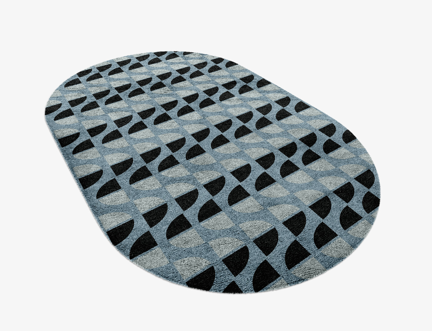 Sectors Geometric Capsule Hand Knotted Bamboo Silk Custom Rug by Rug Artisan