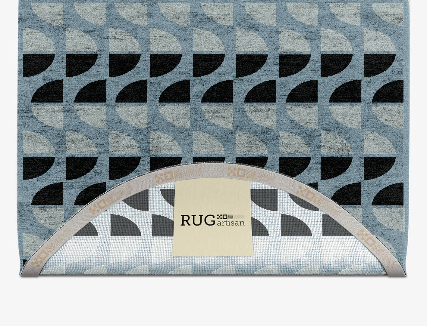 Sectors Geometric Capsule Hand Knotted Bamboo Silk Custom Rug by Rug Artisan