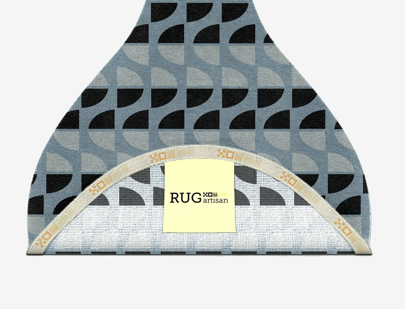 Sectors Geometric Drop Hand Knotted Tibetan Wool Custom Rug by Rug Artisan