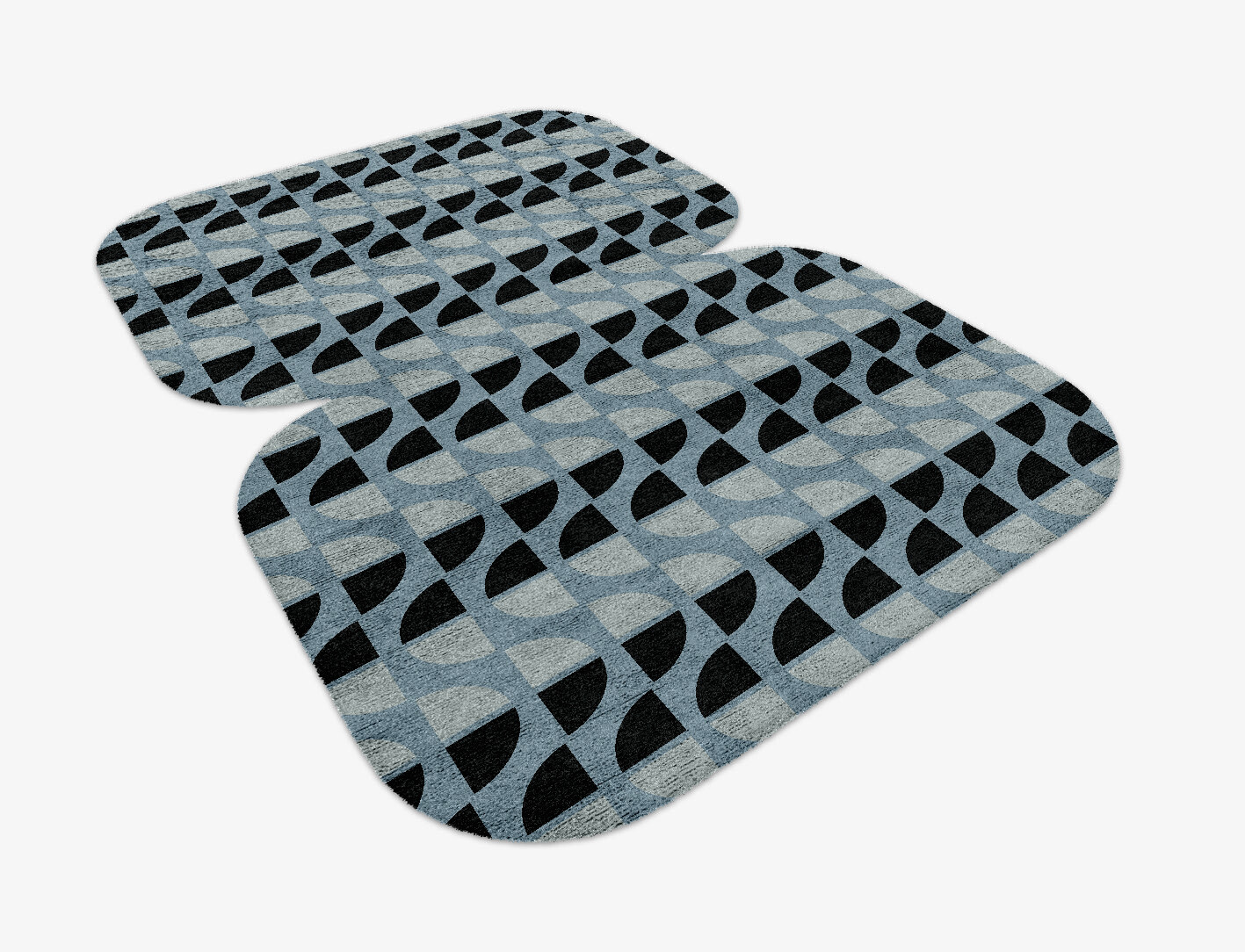 Sectors Geometric Eight Hand Knotted Bamboo Silk Custom Rug by Rug Artisan
