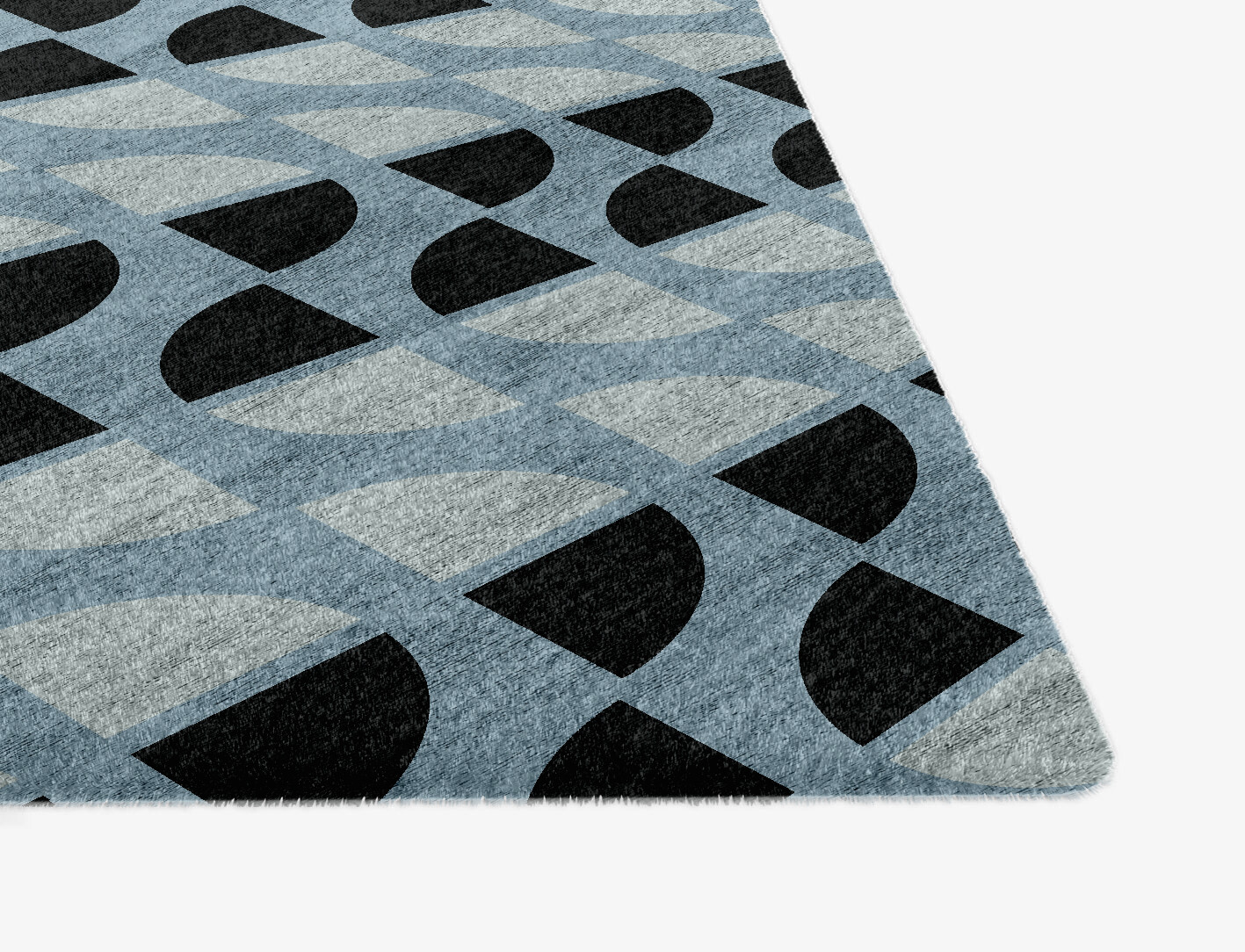 Sectors Geometric Ogee Hand Knotted Bamboo Silk Custom Rug by Rug Artisan