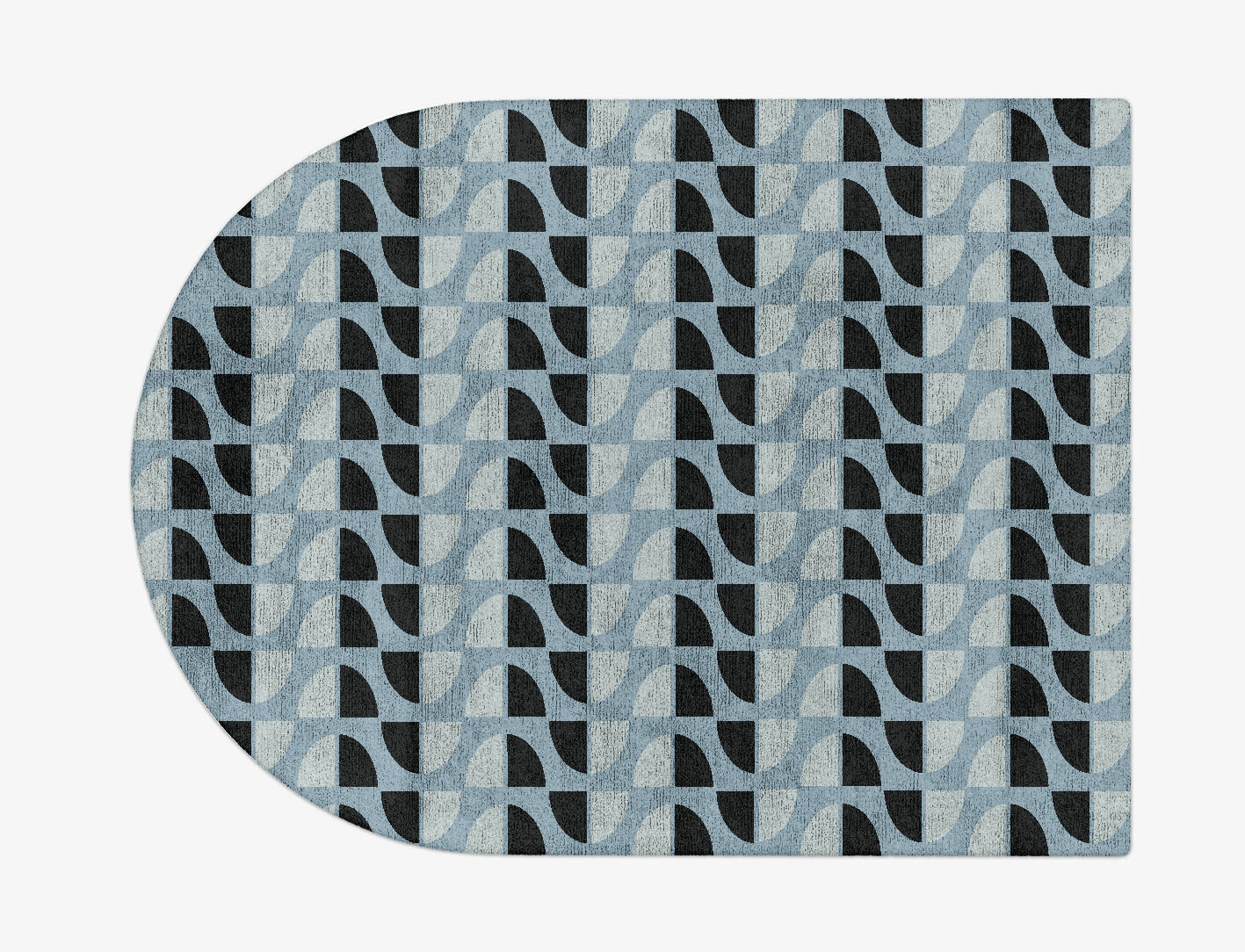 Sectors Geometric Arch Hand Tufted Bamboo Silk Custom Rug by Rug Artisan