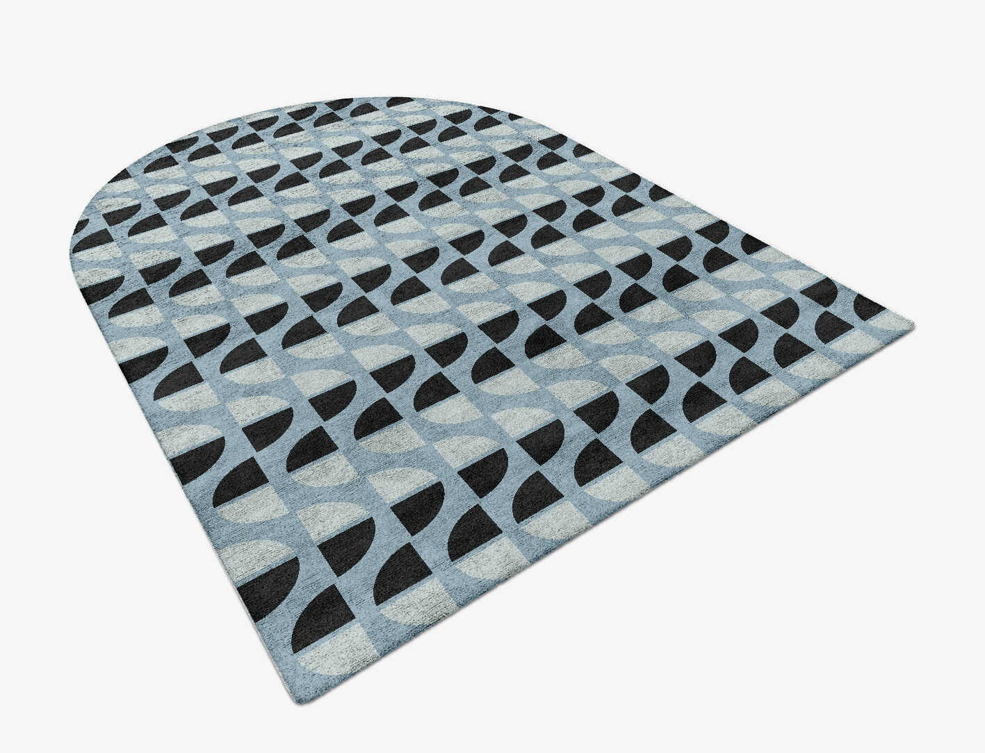 Sectors Geometric Arch Hand Tufted Bamboo Silk Custom Rug by Rug Artisan