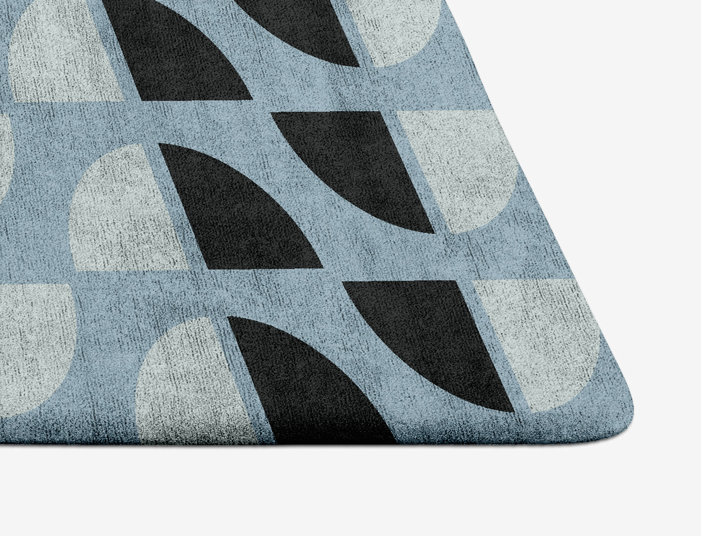 Sectors Geometric Arch Hand Tufted Bamboo Silk Custom Rug by Rug Artisan