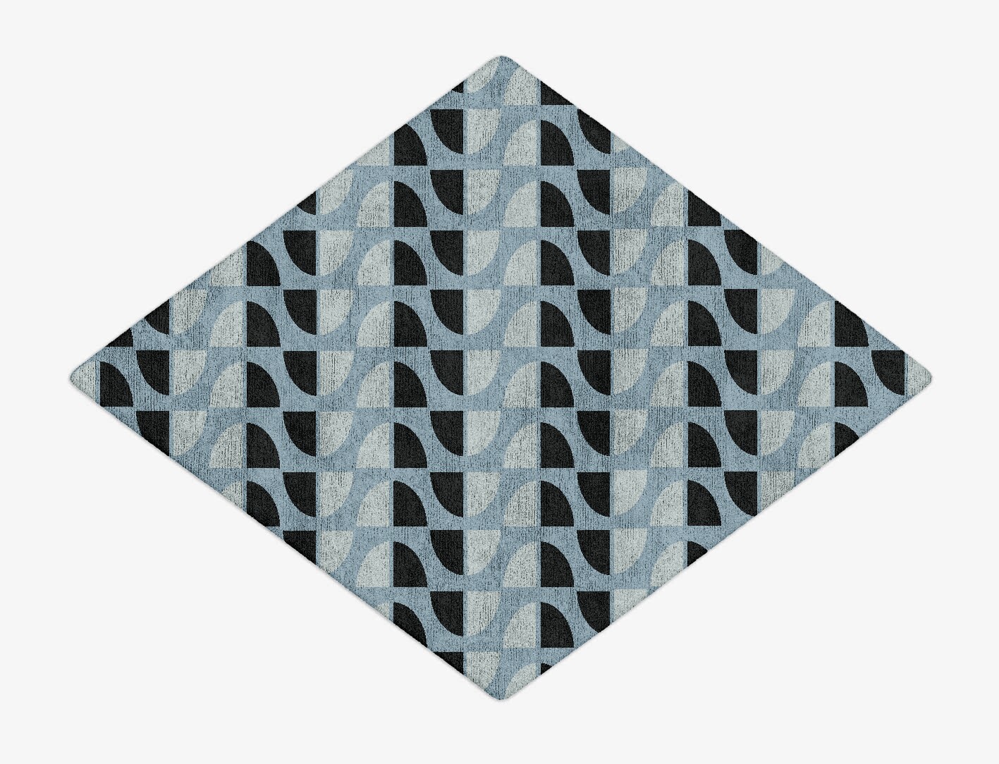 Sectors Geometric Diamond Hand Tufted Bamboo Silk Custom Rug by Rug Artisan