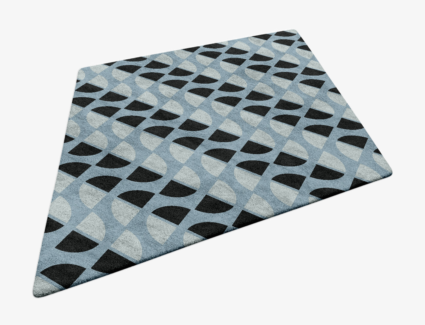 Sectors Geometric Diamond Hand Tufted Bamboo Silk Custom Rug by Rug Artisan