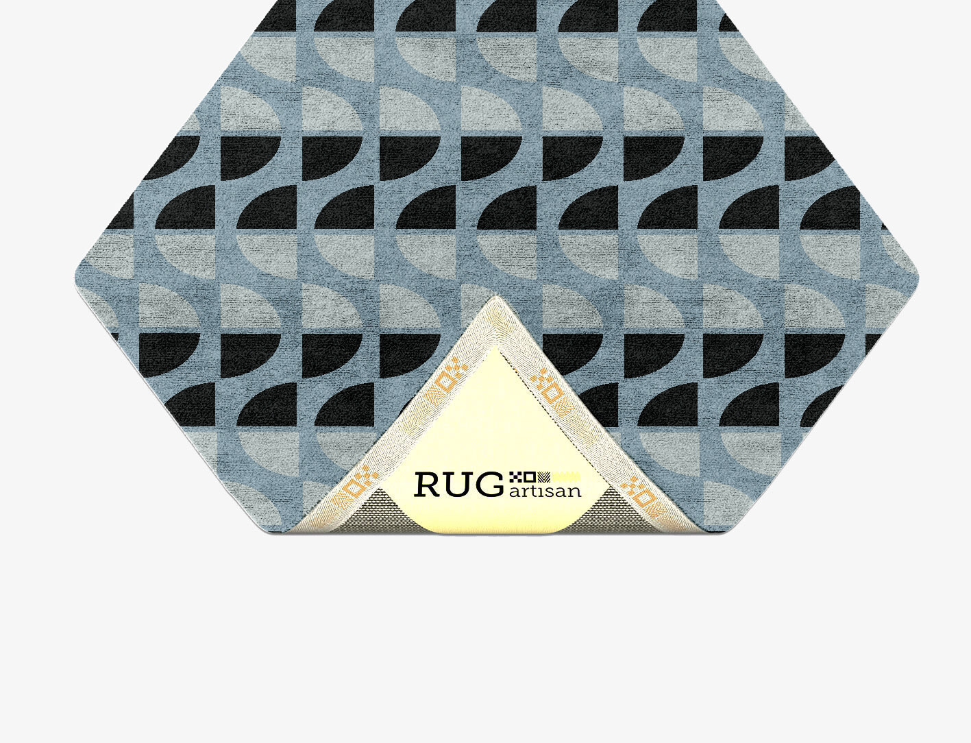 Sectors Geometric Diamond Hand Tufted Bamboo Silk Custom Rug by Rug Artisan