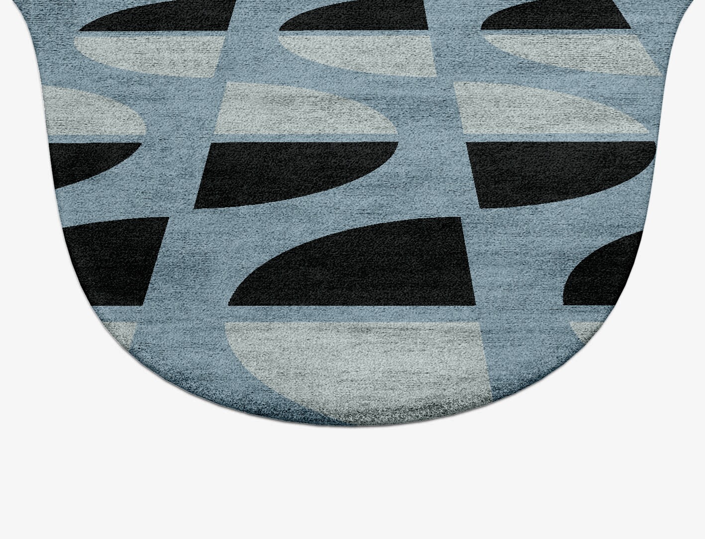 Sectors Geometric Drop Hand Tufted Bamboo Silk Custom Rug by Rug Artisan