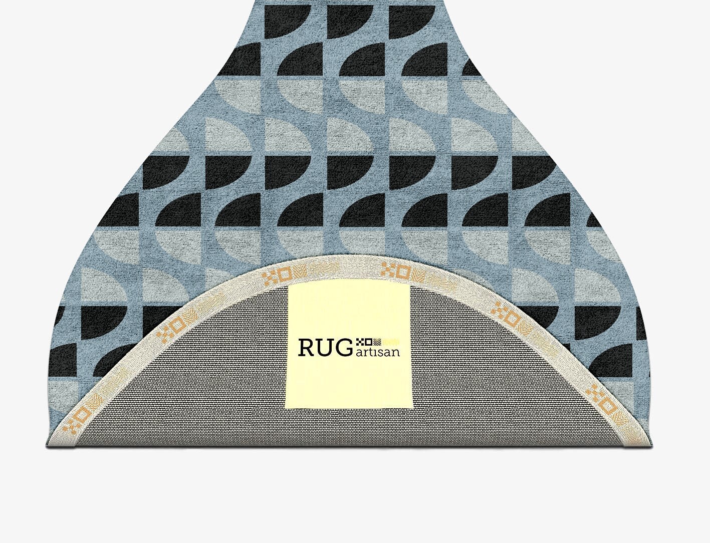 Sectors Geometric Drop Hand Tufted Bamboo Silk Custom Rug by Rug Artisan