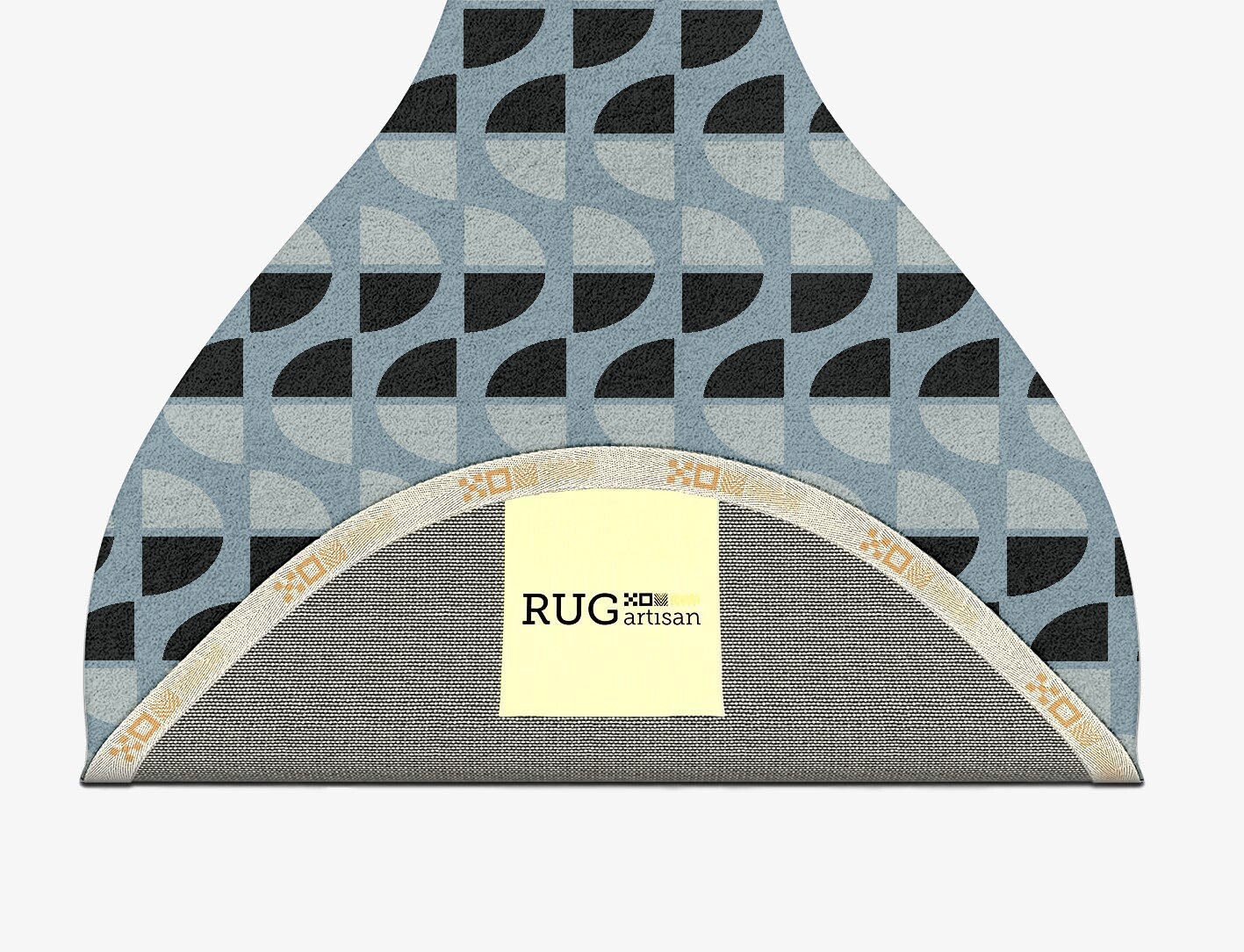 Sectors Geometric Drop Hand Tufted Pure Wool Custom Rug by Rug Artisan