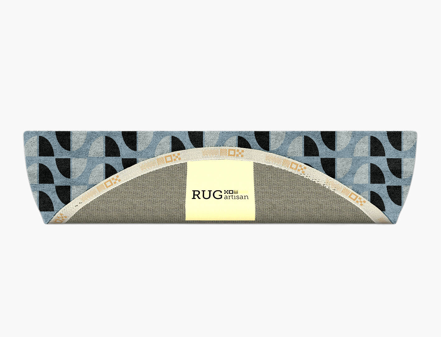 Sectors Geometric Halfmoon Hand Tufted Bamboo Silk Custom Rug by Rug Artisan
