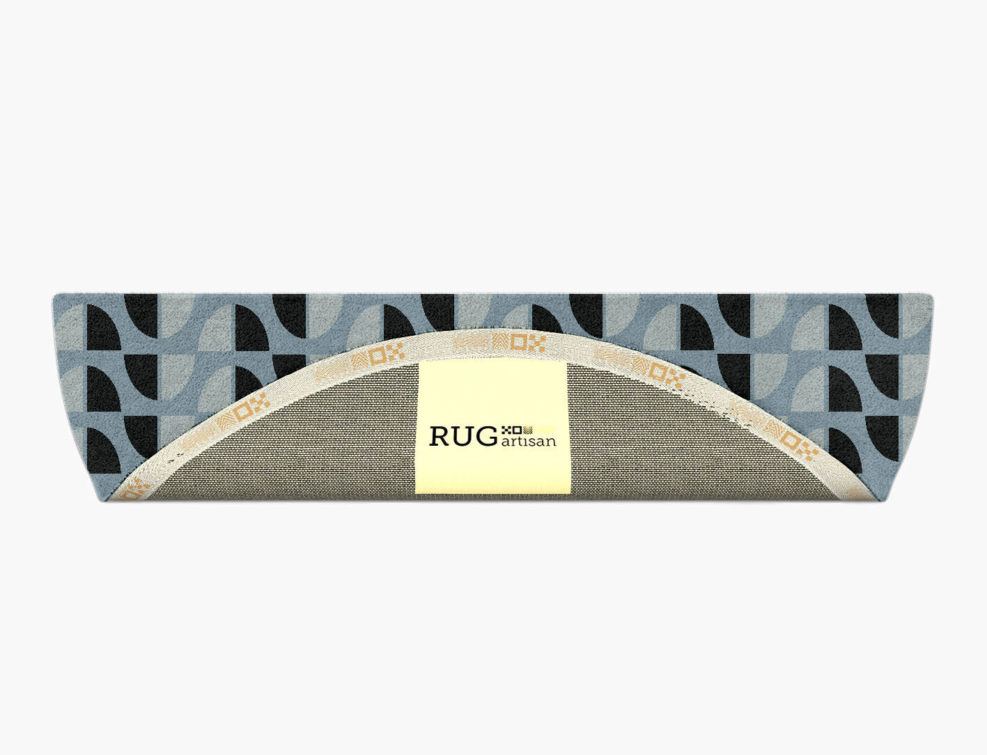 Sectors Geometric Halfmoon Hand Tufted Pure Wool Custom Rug by Rug Artisan