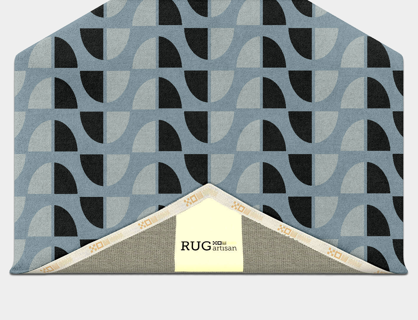 Sectors Geometric Hexagon Hand Tufted Pure Wool Custom Rug by Rug Artisan