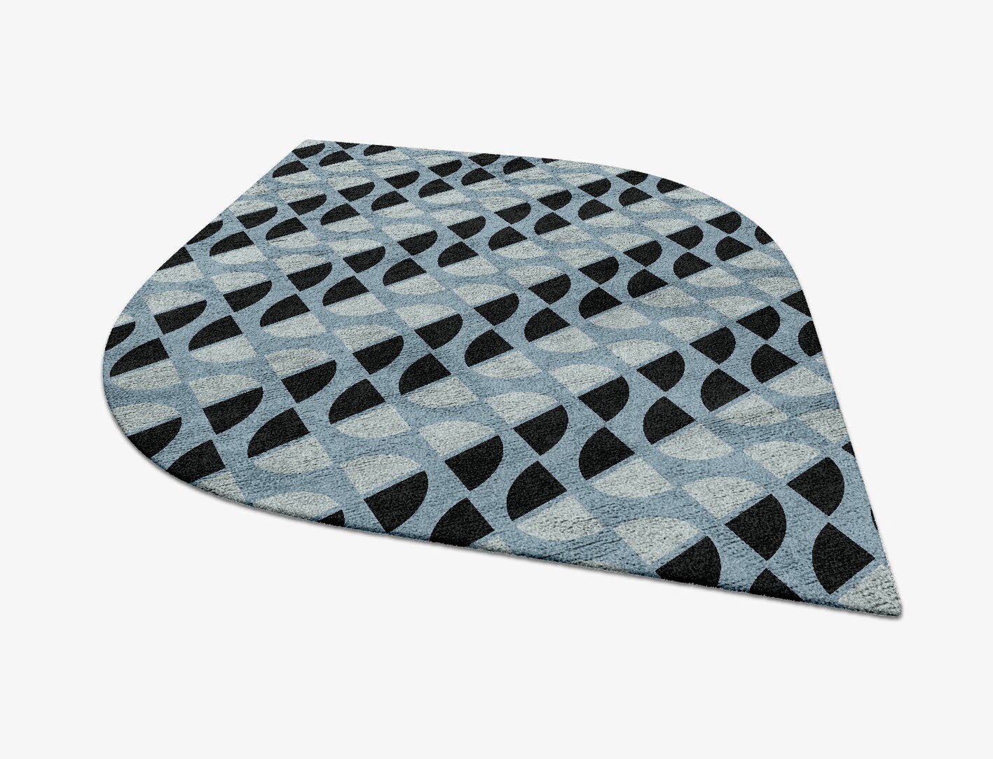 Sectors Geometric Ogee Hand Tufted Bamboo Silk Custom Rug by Rug Artisan