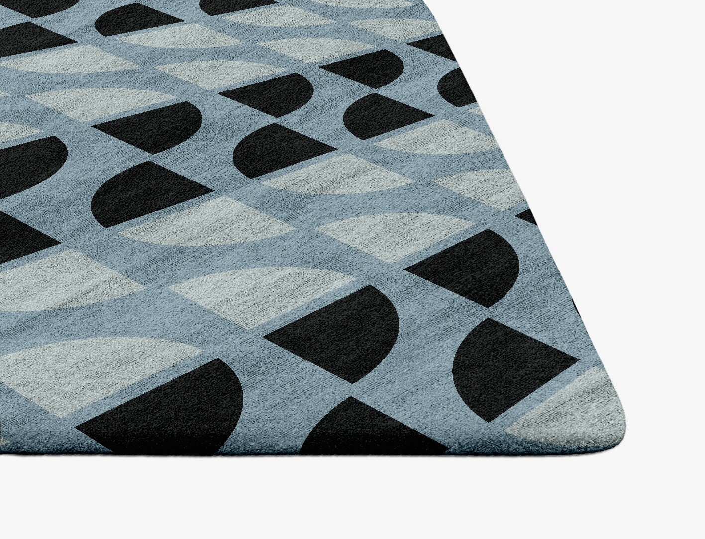 Sectors Geometric Ogee Hand Tufted Bamboo Silk Custom Rug by Rug Artisan