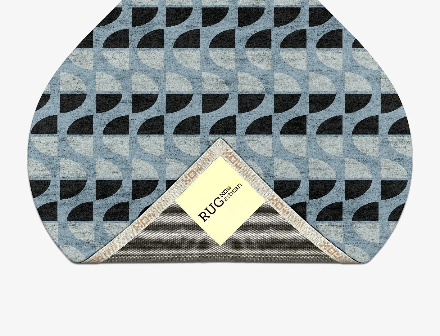 Sectors Geometric Ogee Hand Tufted Bamboo Silk Custom Rug by Rug Artisan