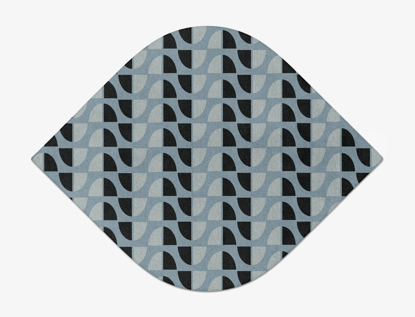 Sectors Geometric Ogee Hand Tufted Pure Wool Custom Rug by Rug Artisan