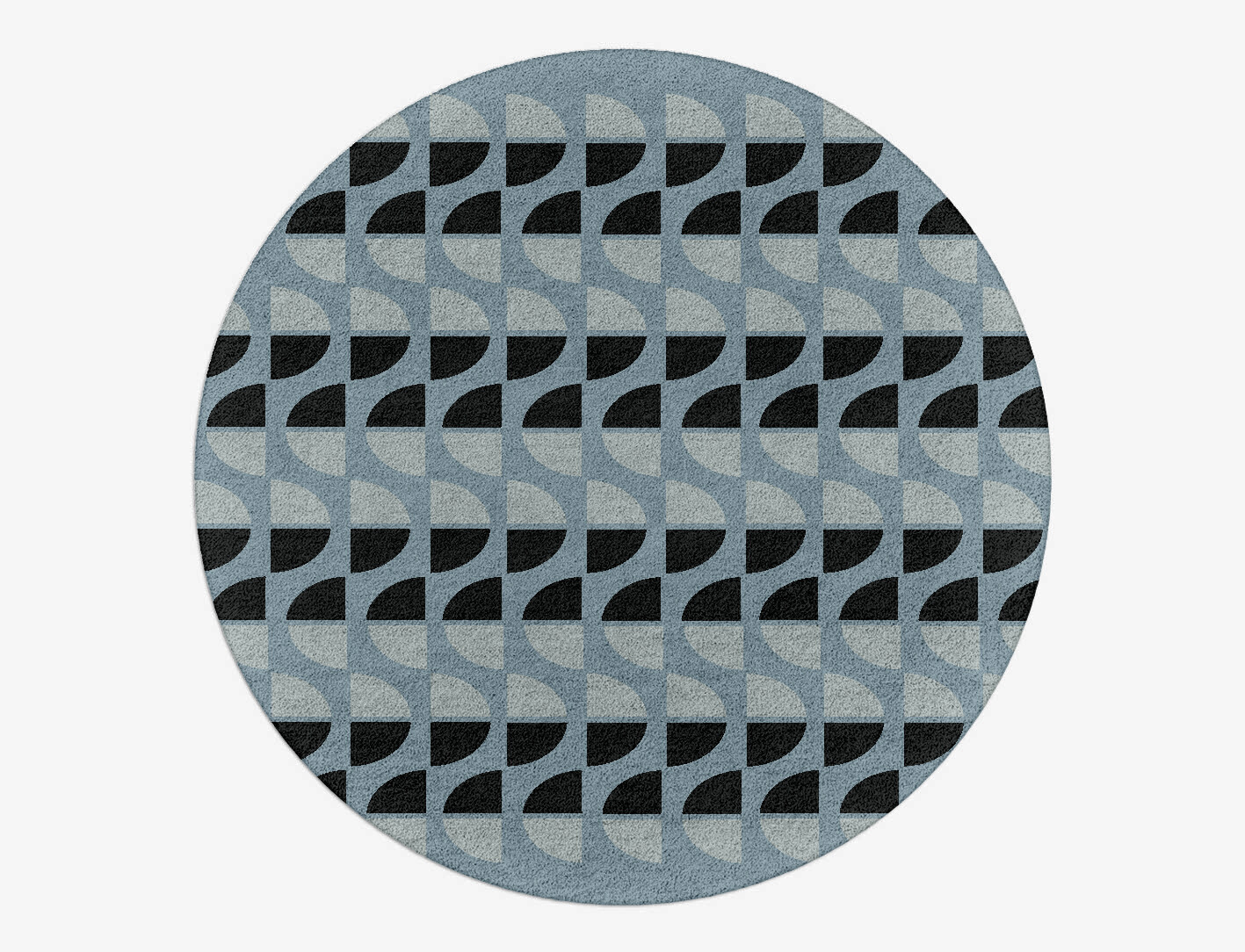 Sectors Geometric Round Hand Tufted Pure Wool Custom Rug by Rug Artisan