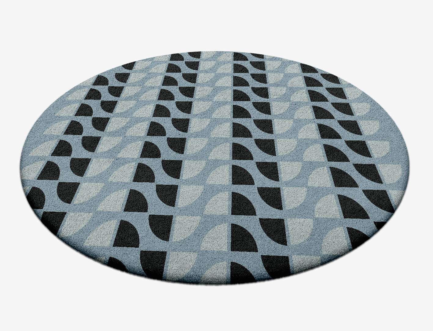 Sectors Geometric Round Hand Tufted Pure Wool Custom Rug by Rug Artisan