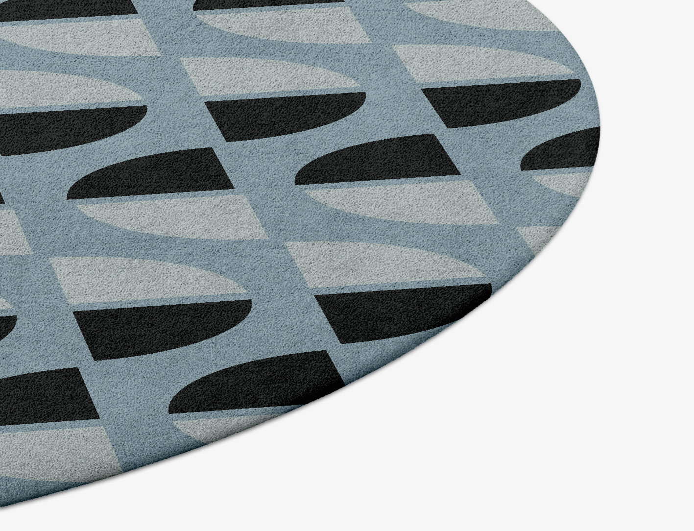 Sectors Geometric Round Hand Tufted Pure Wool Custom Rug by Rug Artisan