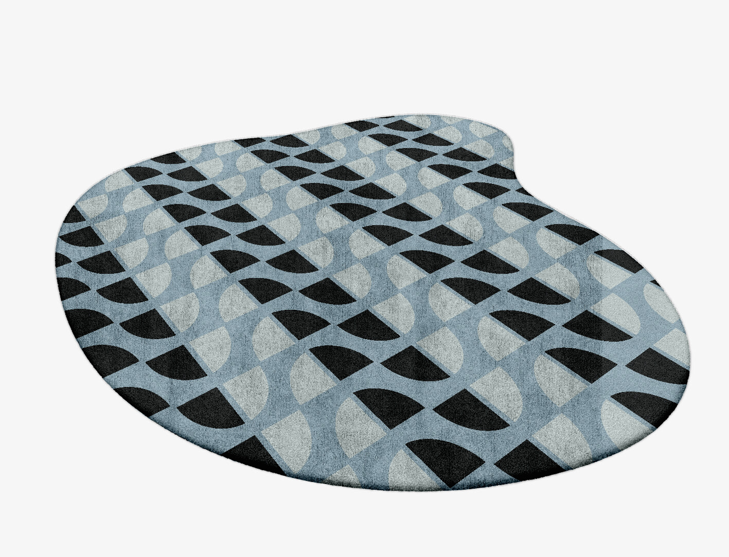Sectors Geometric Splash Hand Tufted Bamboo Silk Custom Rug by Rug Artisan