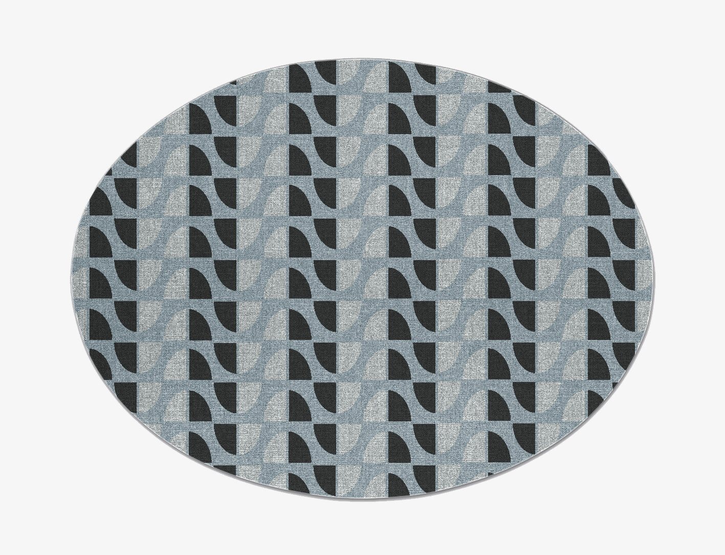 Sectors Geometric Oval Outdoor Recycled Yarn Custom Rug by Rug Artisan