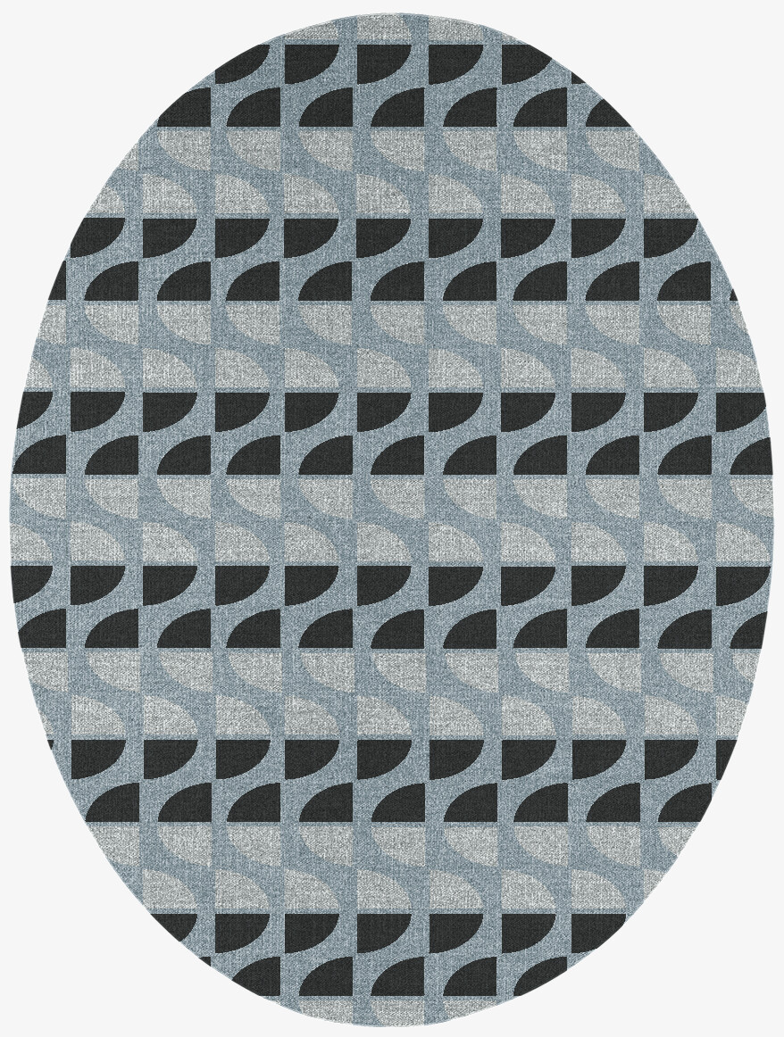 Sectors Geometric Oval Outdoor Recycled Yarn Custom Rug by Rug Artisan