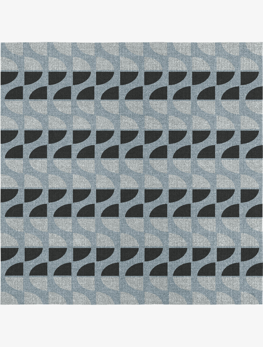 Sectors Geometric Square Outdoor Recycled Yarn Custom Rug by Rug Artisan